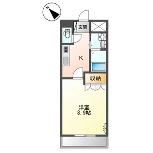 サンタクララ大隅【102号室】の間取り