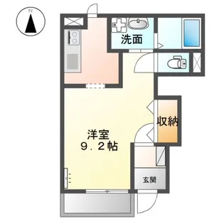 ハイブリッド高松Ⅱ【101号室】の間取り