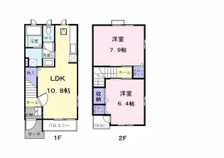 ミルキーウェイ土器 B【1階】の間取り