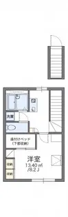 レオパレスパストラルフォレスト【203号室】の間取り
