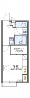 レオパレスM&E【202号室】の間取り