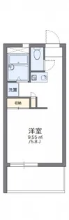 レオパレス栗林【3階】の間取り