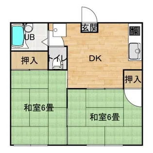 ハイツ北吉津B【1階】の間取り