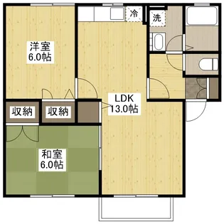 ローズパーク曙C【202号室】の間取り