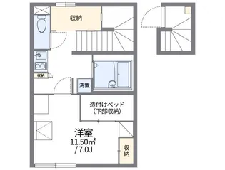 レオパレスキリーク YH【205号室】の間取り