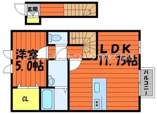 coco上富井【201号室】の間取り