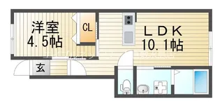 MOTO CASA【106号室】の間取り