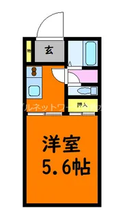 ドミール西口 B棟【201号室】の間取り