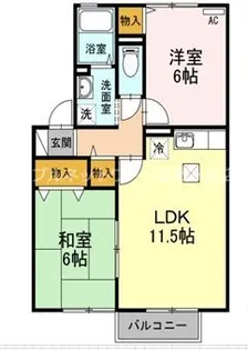 セジュール竹 D棟【1階】の間取り