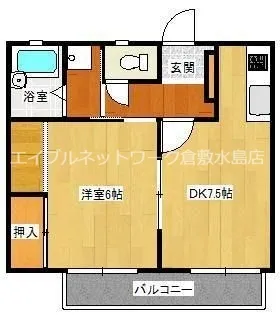 ノーヴァ新倉敷【101号室】の間取り