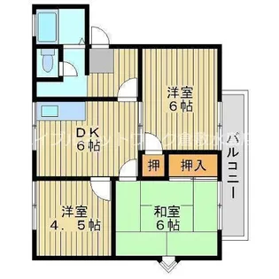 岡山県玉野市田井5丁目【アパート】の間取り