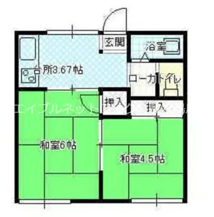 コーポ中山【102号室】の間取り