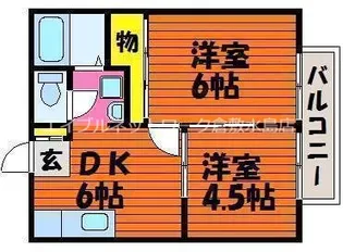 ダックハウス中島 B棟【2階】の間取り