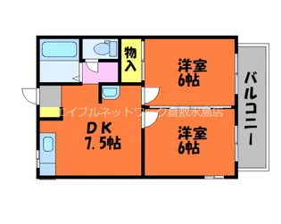 ハイライフ中庄【1階】の間取り