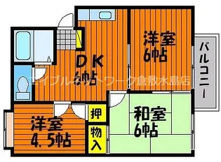 ラ・セーヌ白石【2階】の間取り