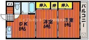 グリーンハイツ B棟【302号室】の間取り