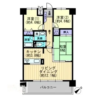 アイムス福山壱番館【1階】の間取り