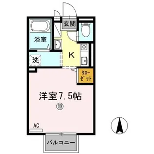 ウエストパレス B【201号室】の間取り