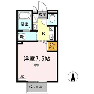 ウエストパレス B【201号室】の間取り