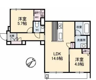 フィル(シャーメゾン・ホテルライク仕様)【1階】の間取り
