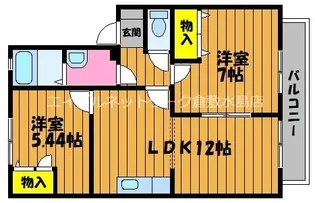 アムール A棟【2階】の間取り