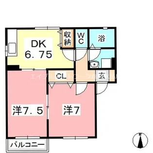 グランメール C【1階】の間取り