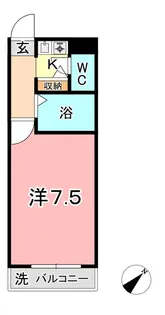 シティ倉敷 Ⅱ【403号室】の間取り