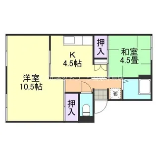 メゾン八軒屋【1階】の間取り