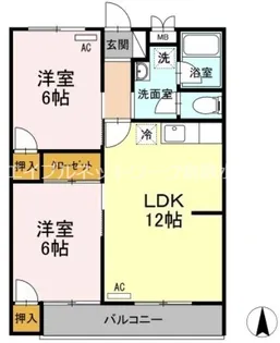 サンシティーフジ【2階】の間取り
