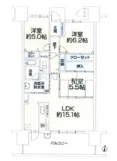 サーパス大髙小南【13階】の間取り