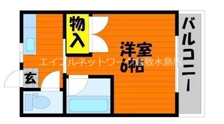 リトルハイム花尻58号館【247号室】の間取り