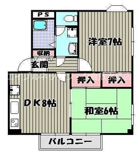 ローゼ B棟【101号室】の間取り