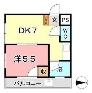 倉敷イーストコーポ【3階】の間取り