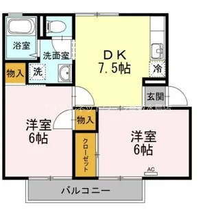 プレジールフダバ【202号室】の間取り