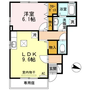 ルーラル タウン A棟【1階】の間取り