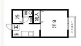 パレロッサ陣之内 B棟【201号室】の間取り
