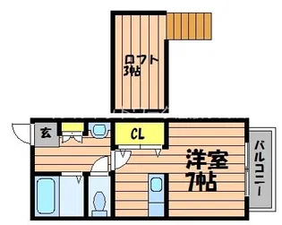 メゾネット日ノ出【203号室】の間取り