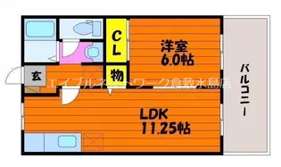 えとあシティ A棟【205号室】の間取り