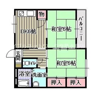 コーポ則武 A棟【202号室】の間取り