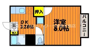 キッコウハイネスB【1階】の間取り