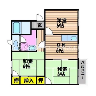 メゾングロワール Ⅱ【201号室】の間取り