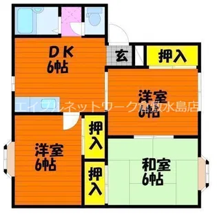 サンライズ平野 A棟【102号室】の間取り