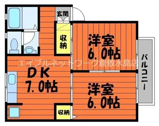 ドエル貝原【1階】の間取り