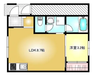 グランメリー早島【1号室】の間取り
