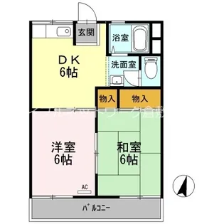 浅尾山ハイツ【2階】の間取り