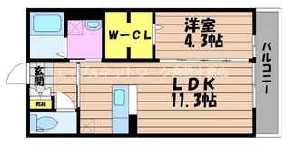 スカイシティ川入【1階】の間取り