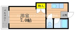 岸本コーポ B【1階】の間取り