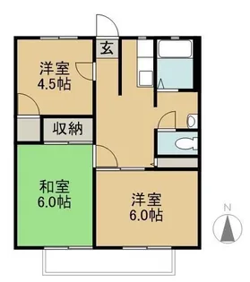 城之内マンションB【101号室】の間取り