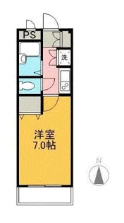 メゾンクレール【101号室】の間取り