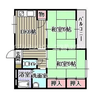 コーポ則武 A棟【202号室】の間取り